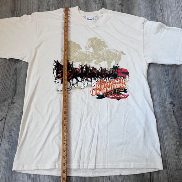 Vintage 1999 Budweiser Clydesdales Tee size XL gildan heavy cotton made in usa - Picture 5 of 8